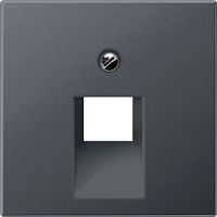 Лицевая панель Jung EcoProfi для 1-м. розетки RJ11/RJ45 антрацит картинка